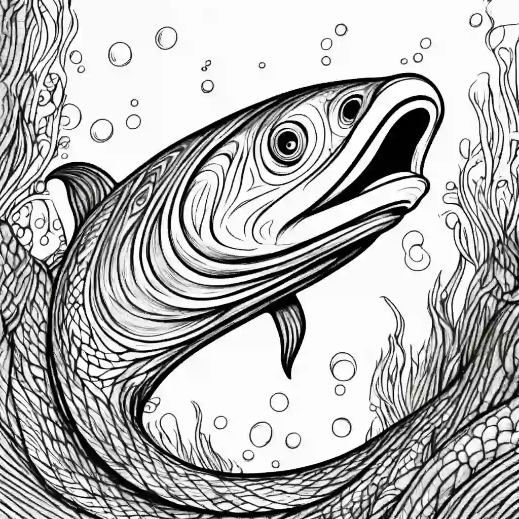 Eels coloring pages